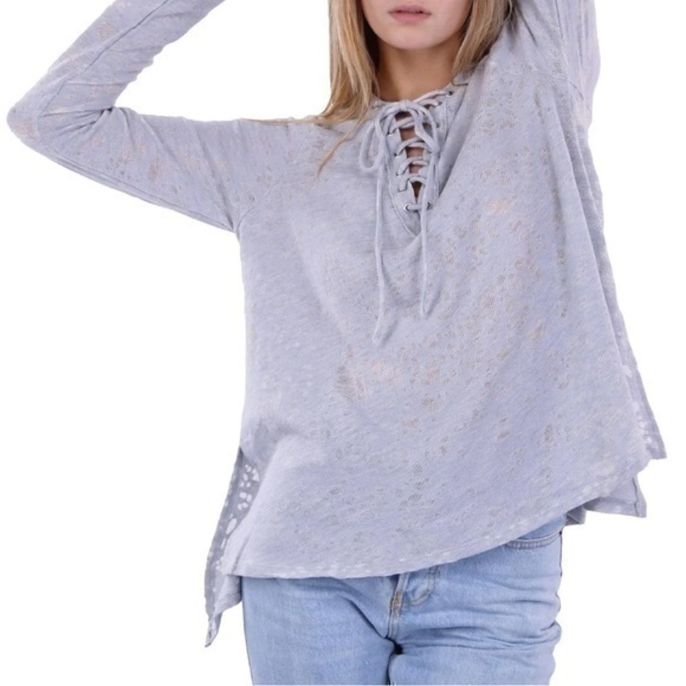Anthropologie Maronie Womens Hi-Low Hooded Top NWT